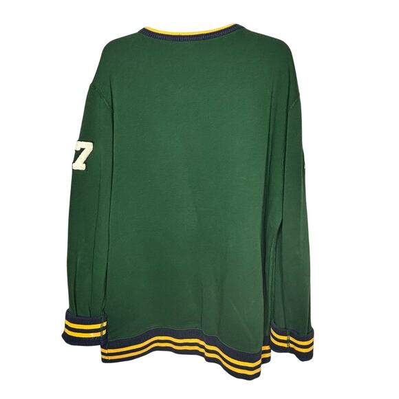 Ralph Lauren Polo Varsity Green Tiger Patch Pullover Crew Neck Sweatshirt XL - Picture 2 of 10